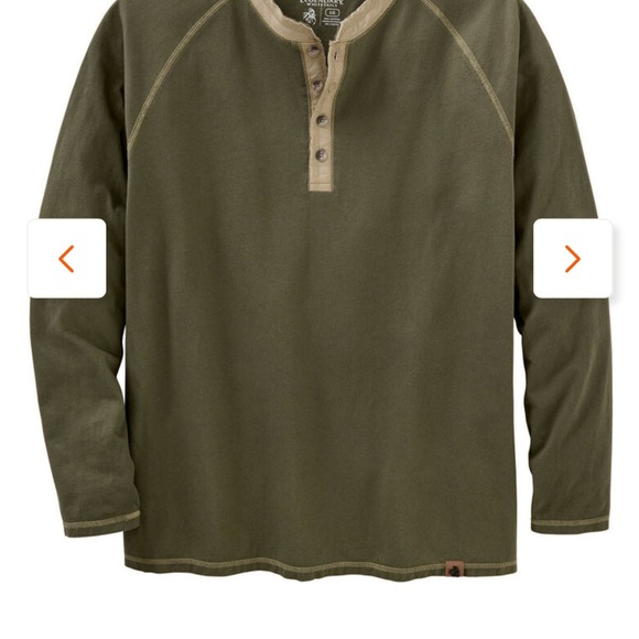 Legendary Whitetails Men's Recluse Raglan Henley - Army Green MEDIUM - NWOT - Picture 7 of 7
